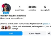 Istana Bikin Akun Instagram Resmi Presiden Prabowo, Ini Namanya